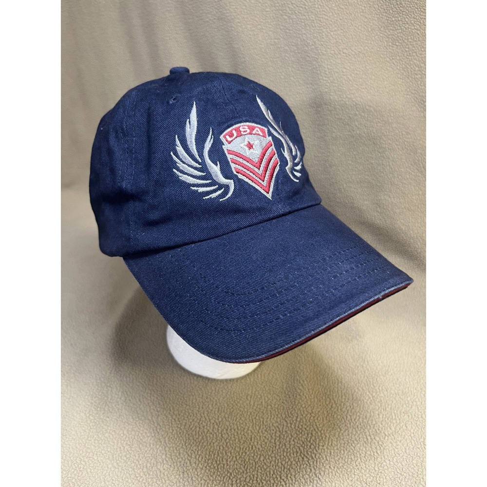 Navy Blue USA Military Rank Sergeant‎ Embroidered Baseball Cap Hat Men